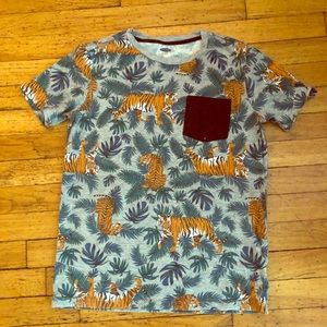 Old Navy Tiger Print Youth Tee Shirt